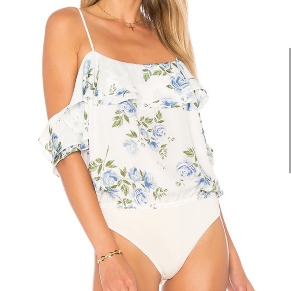L’academie Floral off-shoulder Bodysuit - Picture 2 of 12